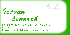 istvan lenarth business card